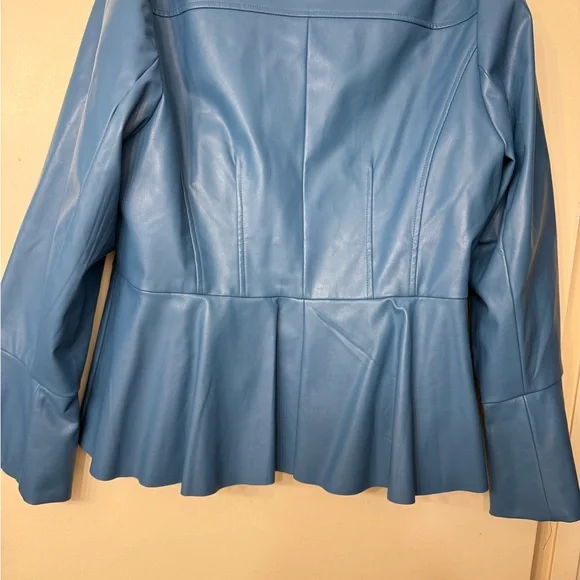 Monroe & Main Blue Leather Jacket - Picture 4 of 9